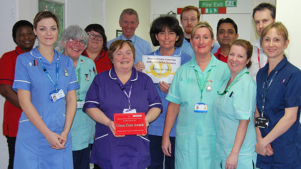 The team at Litlington Ward were presented with their award by Chief Executive, Dr Adrian Bull
