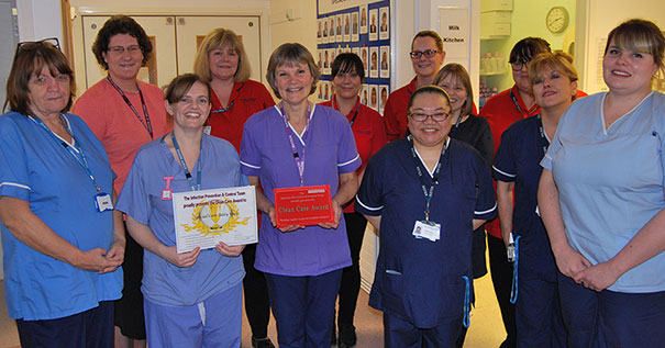 The team at SCBU were presented with their award by Director of Nursing, Alice Webster