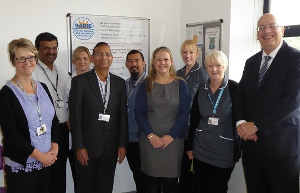 Paul Hetherington, Chief Executive of Marshall-Tufflex (far right) and Nikki Winter, Diabetes Specialist Nurse (far left) with colleagues