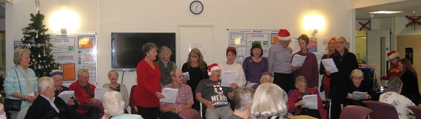 Singing group at Irvine Unit