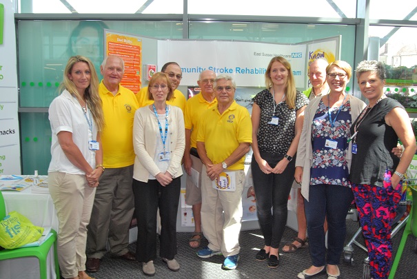 Community Stroke Rehabilitation Team and Senlac Rotary Club at Stroke awareness and prevention day