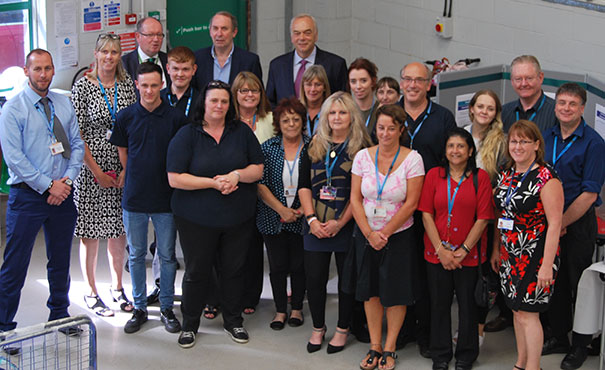 Staff and guests at the official opening