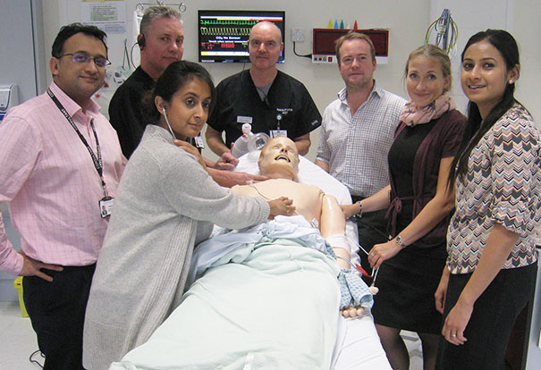 Course Director Dr Nikhil Patel with colleagues and trainees