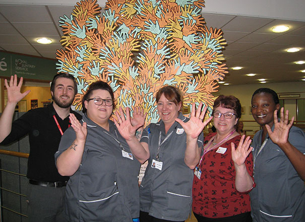 The Infection Control team's commitment tree at Eastbourne DGH