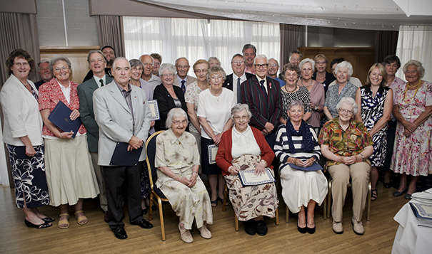 Volunteers at the celebration event at the Cooden Beach Hotel