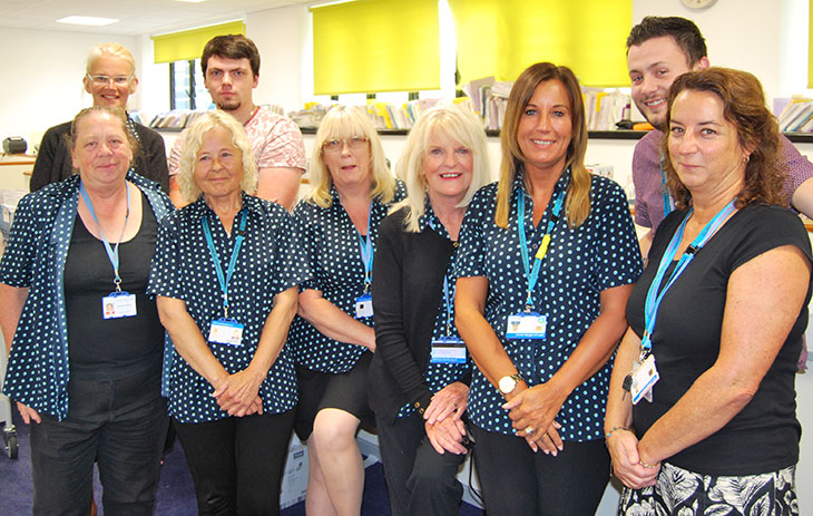 Health Records team in refurbished office space