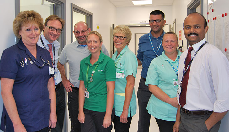 Some of the Orthopaedic Outpatients team in their new clinic
