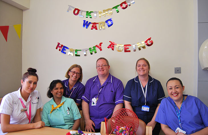 Folkington Ward at EDGH celebrating International Day of Older Persons