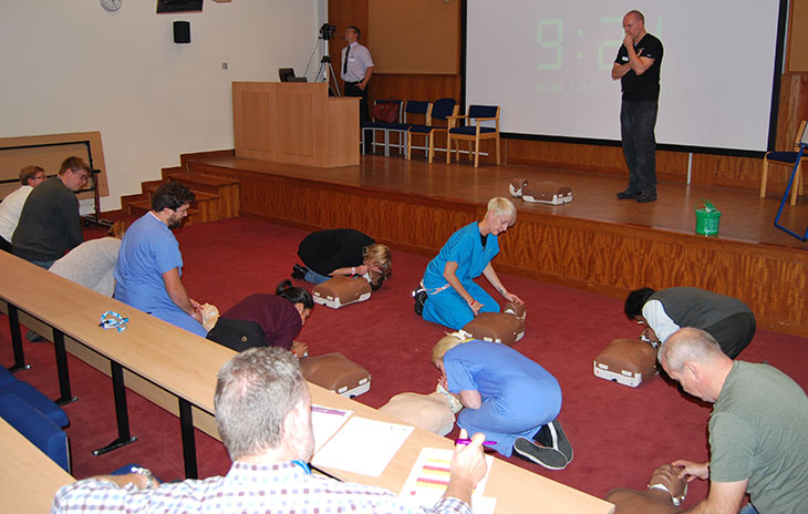 One of the three CPR training sessions
