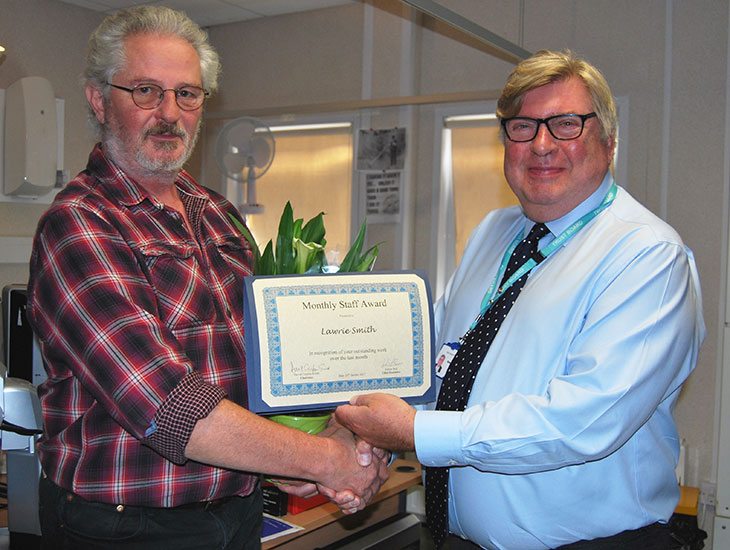 Lawrie Smith with the Chairman David Clayton-Smith 