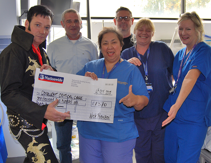 Andy, Nick, Senior Sister Natalie Stevens, Nick’s brother Geoff Robinson, Senior Sister Sophie Horton and Acting Matron Caroline Ellis. 