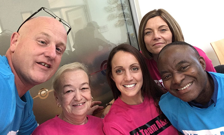 Sister Becci Holdaway (centre) with Emergency Department colleagues