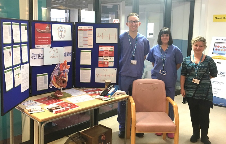 Cardiac Physiologists Joel Reading, Billie-Jo Anderson and Helen Driver