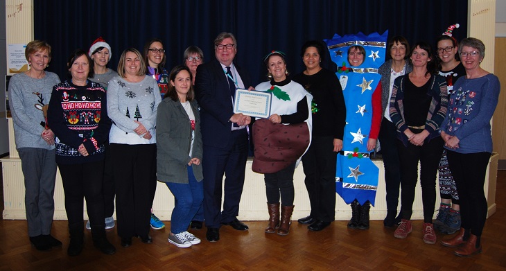 Health visiting team with the Chairman David Clayton-Smith