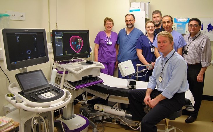 Mr Steve Garnett Consultant Urologist and Urology team with Uro Nav equipment 