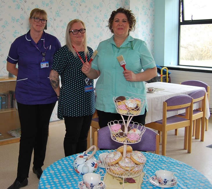 Benson ward Matron Su Sparkes, Ward Clark Misty Allen and HCA Tabatha Loynes