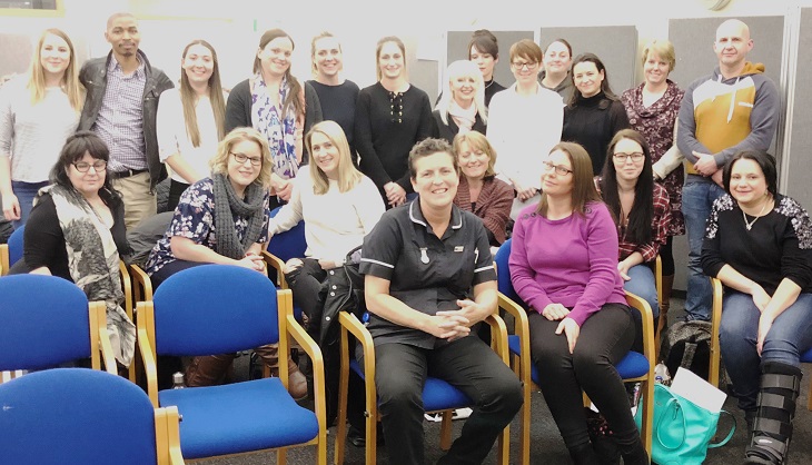 Vikki Carruth, Director of Nursing with the newly qualified nurses