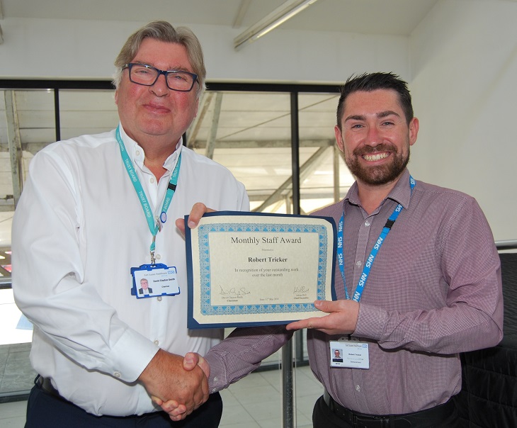 Chairman David Clayton-Smith with Robert Tricker