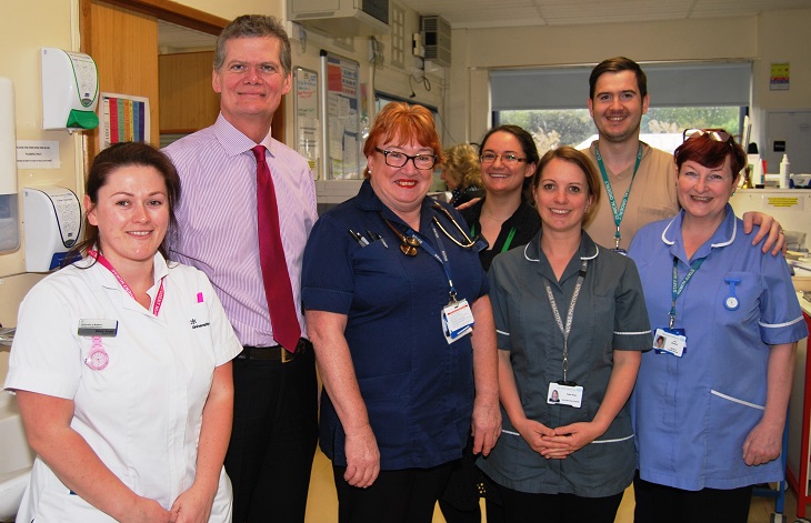 Cardiology team with MP Stephen Lloyd