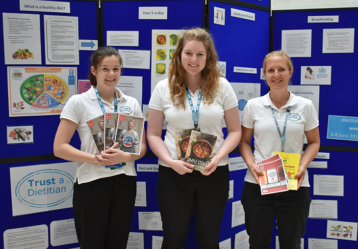 Dietitians promoting their work at local shopping centres