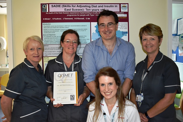 Diabetes Specialist Nurses with QISMET certificate and Dr David Till Consultant Endocrinologist 