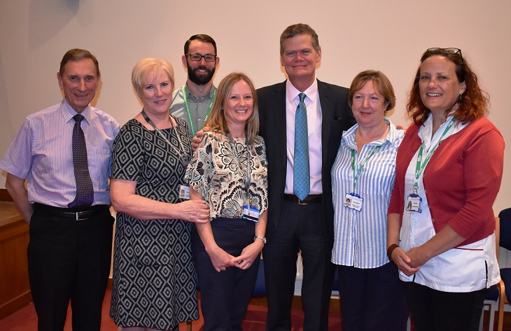 Stephen Lloyd MP with Trust Macmillan professionals and local Macmillan fundraising leads