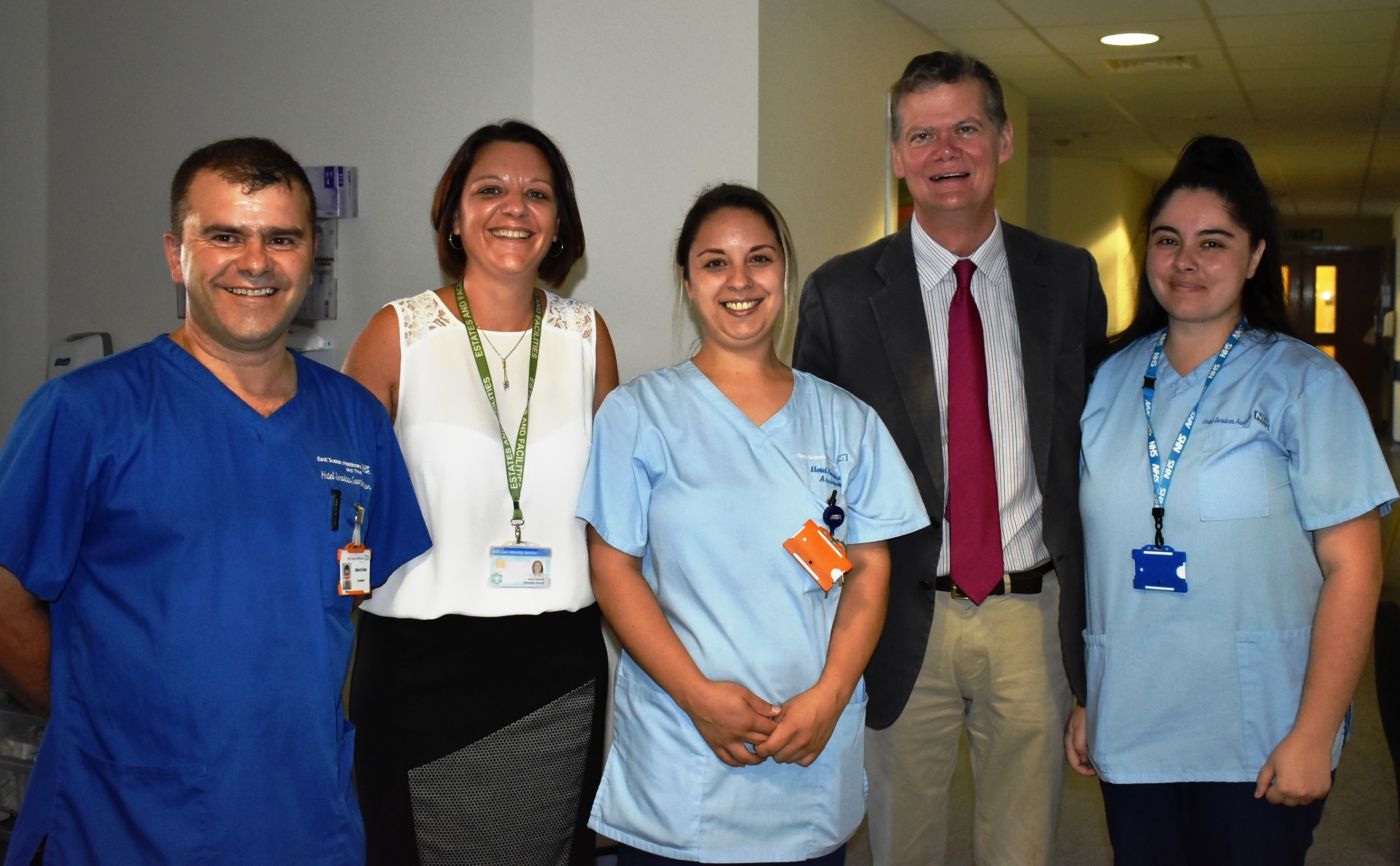 Stephen Lloyd MP with housekeeping team