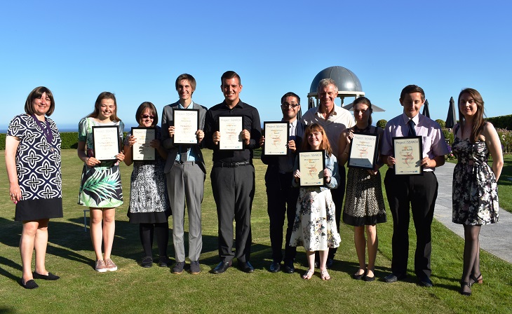 Project Search Graduates with Chief Executive Dr Adrian Bull, Eastbourne Deputy Mayor Cllr Kathy Ballard and Stacey Beard, Project SEARCH co-ordinator