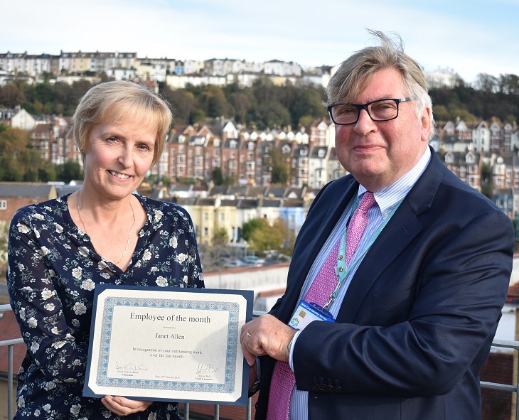 Janet Allen with the Chairman David Clayton-Smith 