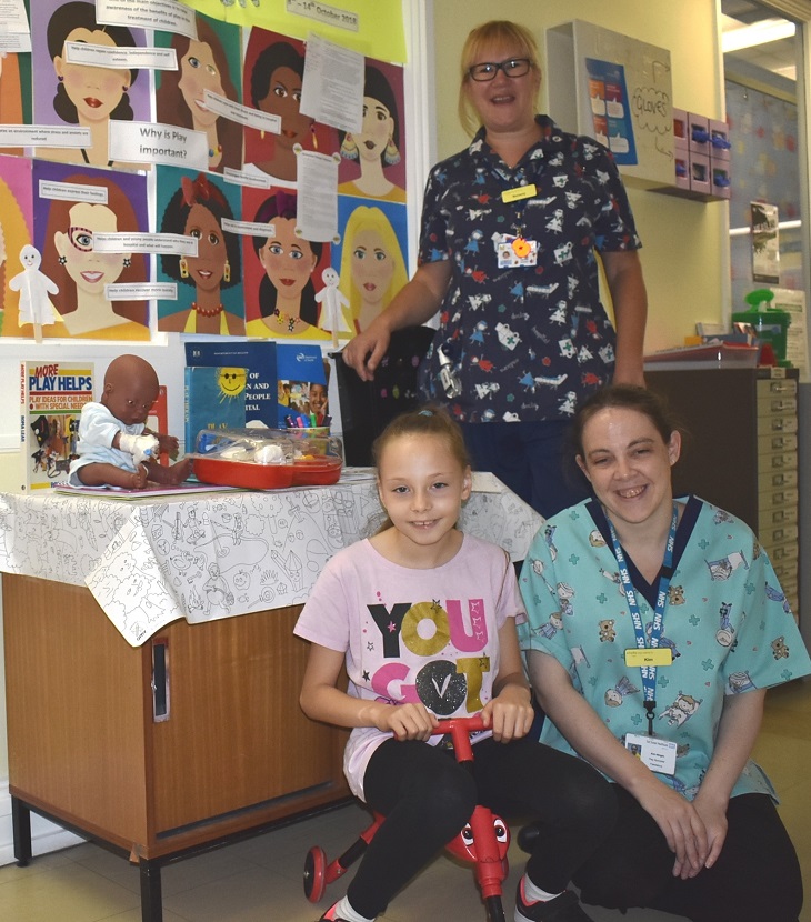 Kim Wright Play Specialist with Keira Ashley-Blake and Sister Bonamy McDonald