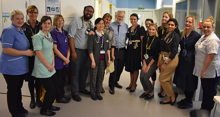 Jeremy Corbyn with the Newington Ward Team