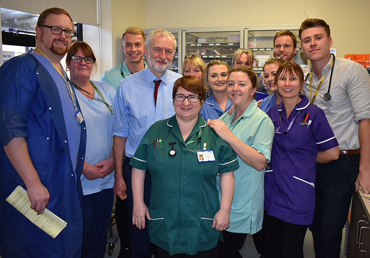 Jeremy Corbyn with the Gardner Ward Team