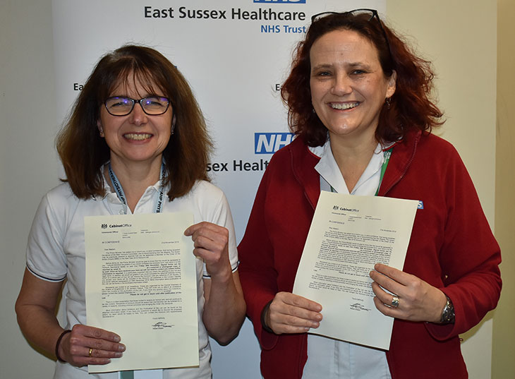 Debbie Soave, Neurological Physiotherapist and Penny Kaye, Macmillan oncology dietitian 