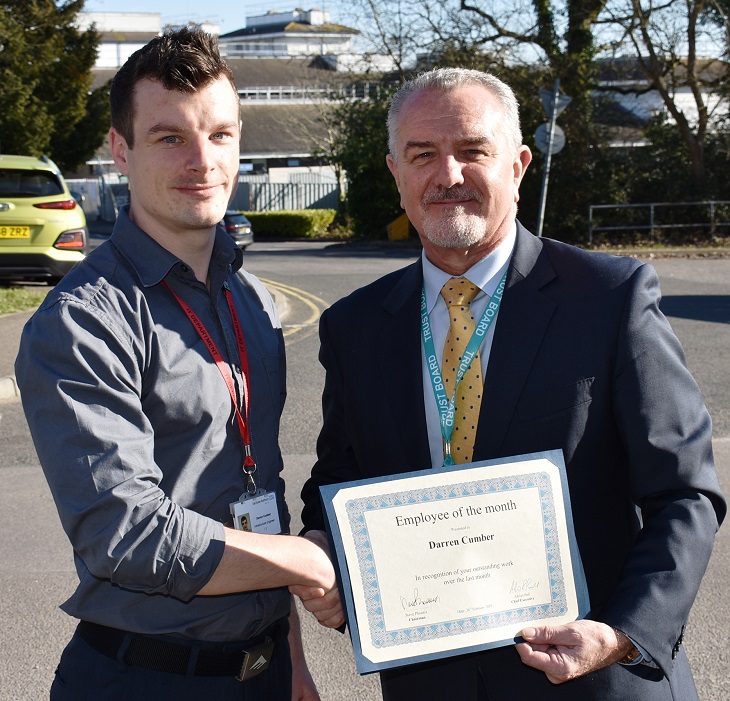 Darren Cumber with Chairman, Steve Phoenix