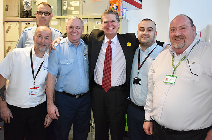 Porting Team - Mark Langley, Andy Wicks, Colin Tregear, with Stephen Lloyd, Kyle Dadswell, and Kevin Hodge, Facilities Manager