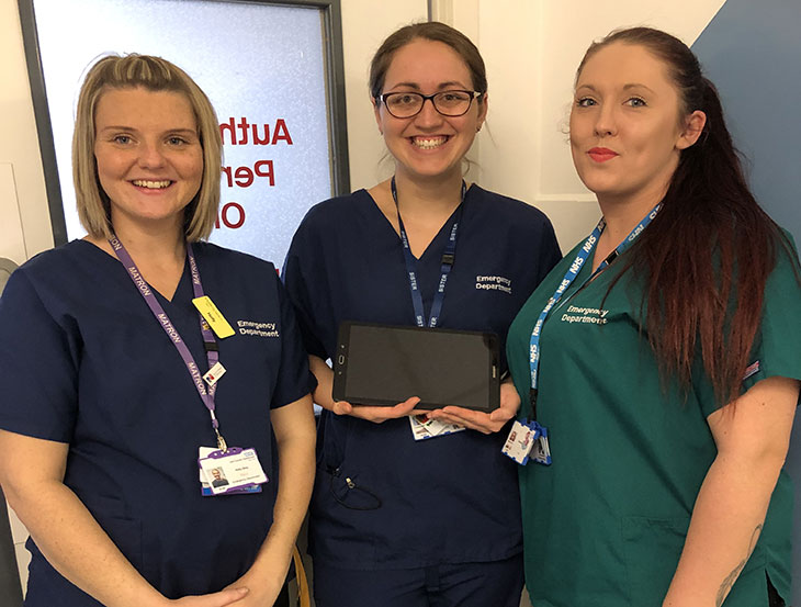 Matron Holly Gray, Paediatric Sister Beri Roper and HCA Gemma Hayes