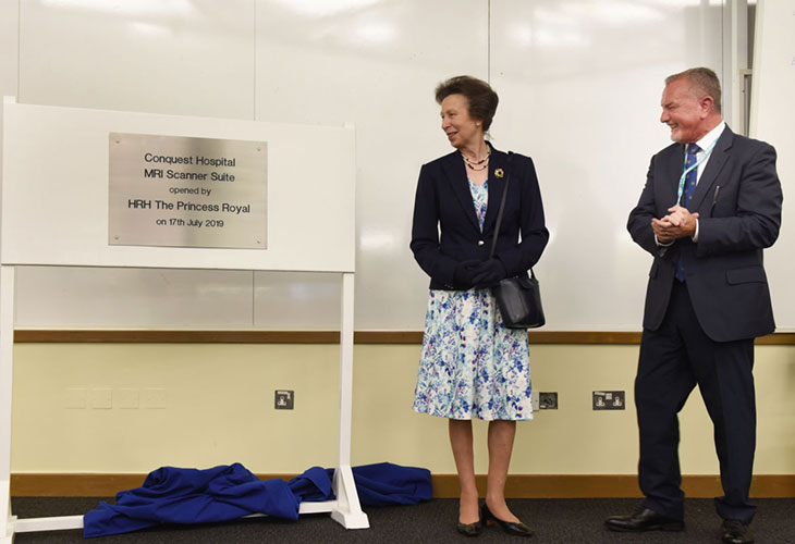 The Princess Royal unveiling the plaque