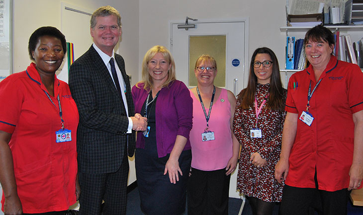 Stephen Lloyd with Infection Control team