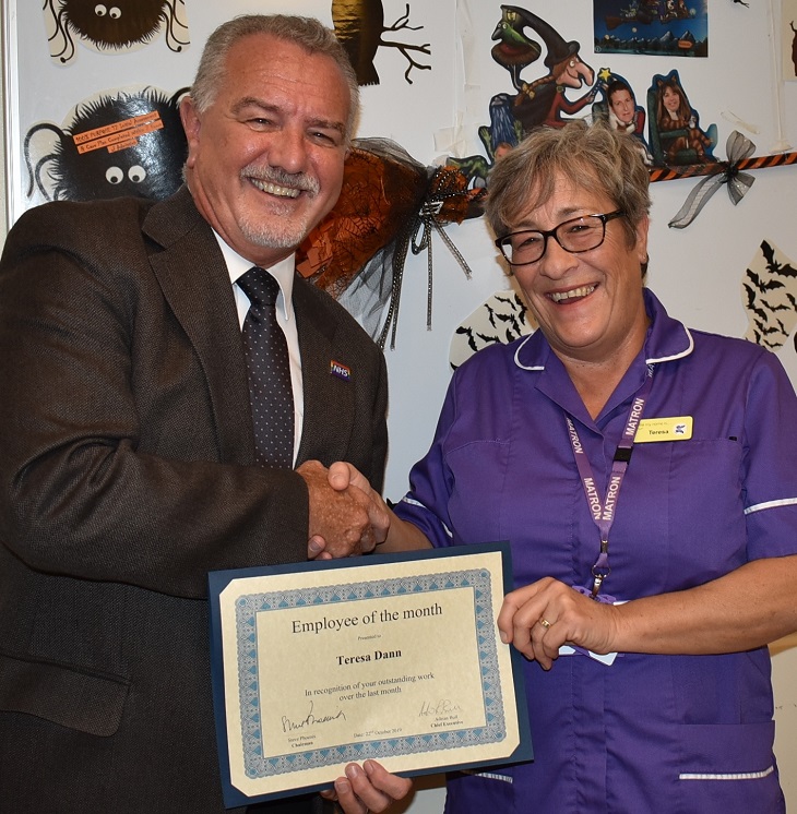 Teresa Dann with Chairman Steve Phoenix