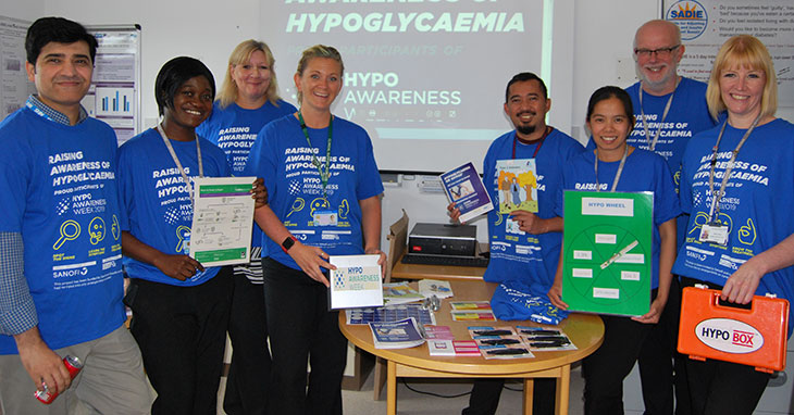 Diabetes team at Conquest Hospital promote Hypo Awareness Week