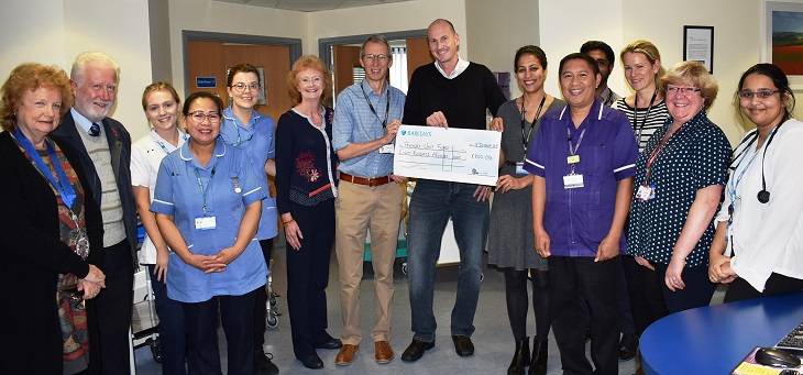 Cheque presented to Pevensey ward team 