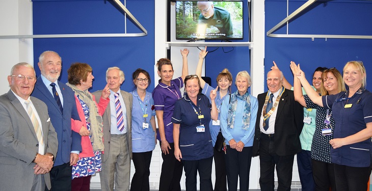 Battle Rotary Club members with the Judy Beard Day Unit team