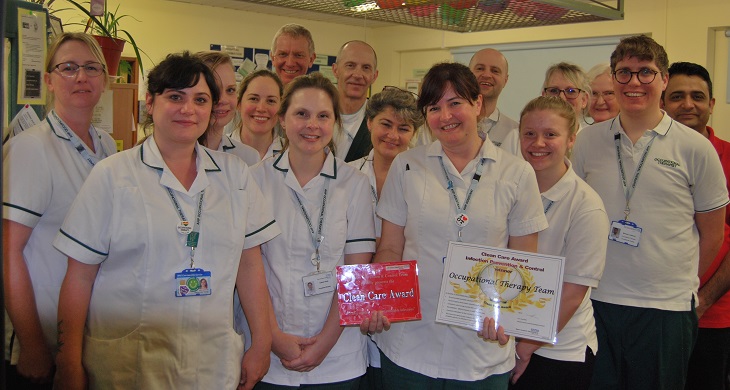 The Occupational Therapy team with Dr Adrian Bull, Chief Executive