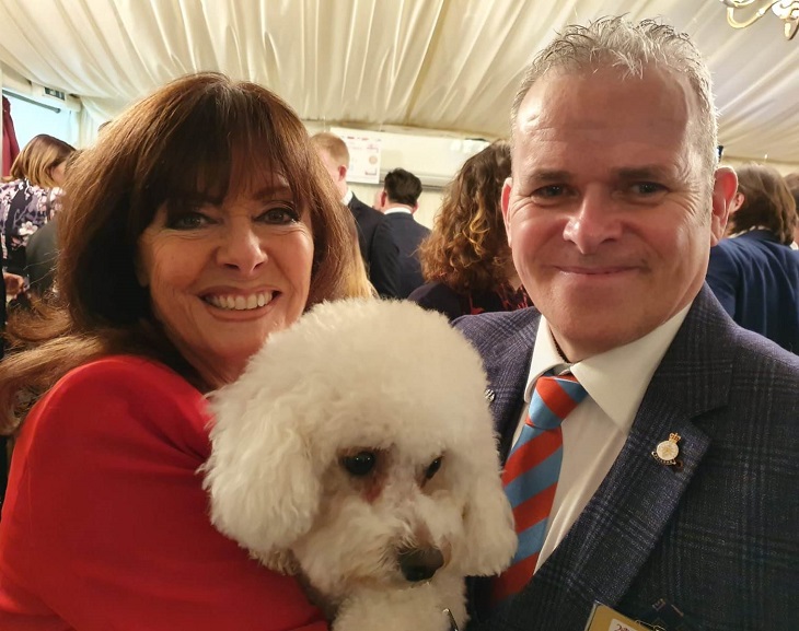 Barry Coase, Bella with Actor Vicki Michelle