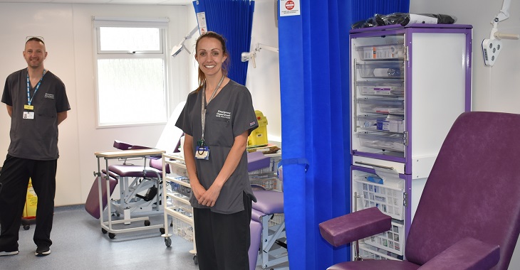 Emergency Nurse Practitioners Gary Marshall and Becci Holdaway in their new suite 