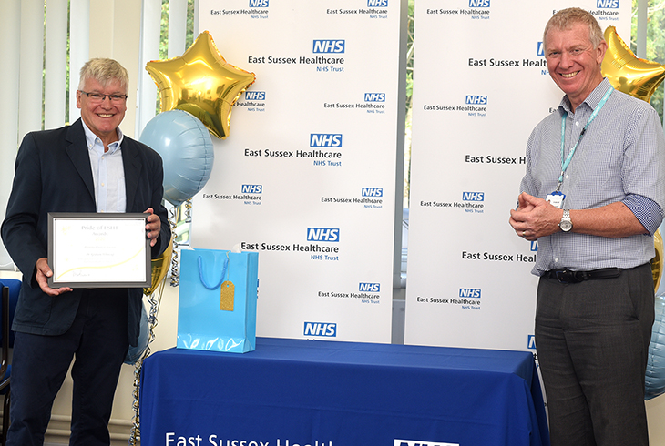 People’s Choice Award winner - Dr Graham Whincup with Chief Executive Dr Adrian Bull