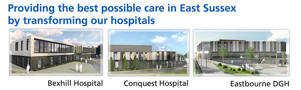Providing the best possible care in East Sussex by transforming our hospitals - hospital artist impressions