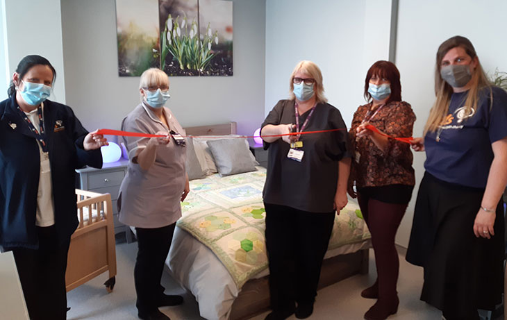 Jayne Gibbins - Chair Hastings and East Sussex Sands, Angela Riley - Bereavement Maternity Support Worker, Kirsty Milward - Bereavement Specialist Midwife, Jane Bedford-Clark - Bereavement Specialist Midwife, Suz Brooks - Secretary Hastings East Sussex Sands