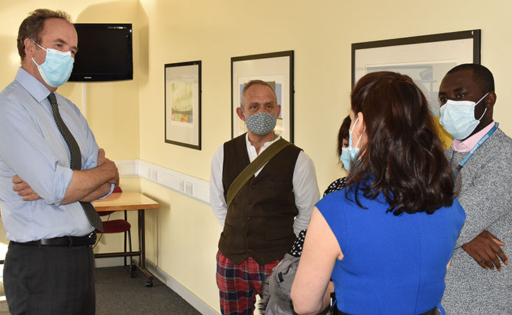 Lord-Lieutenant for East Sussex - Andrew Blackman meeting members of staff