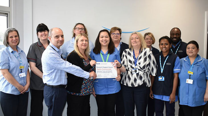 Pevensey Day Unit and radiology team receive NIHR Research Support Awards 02